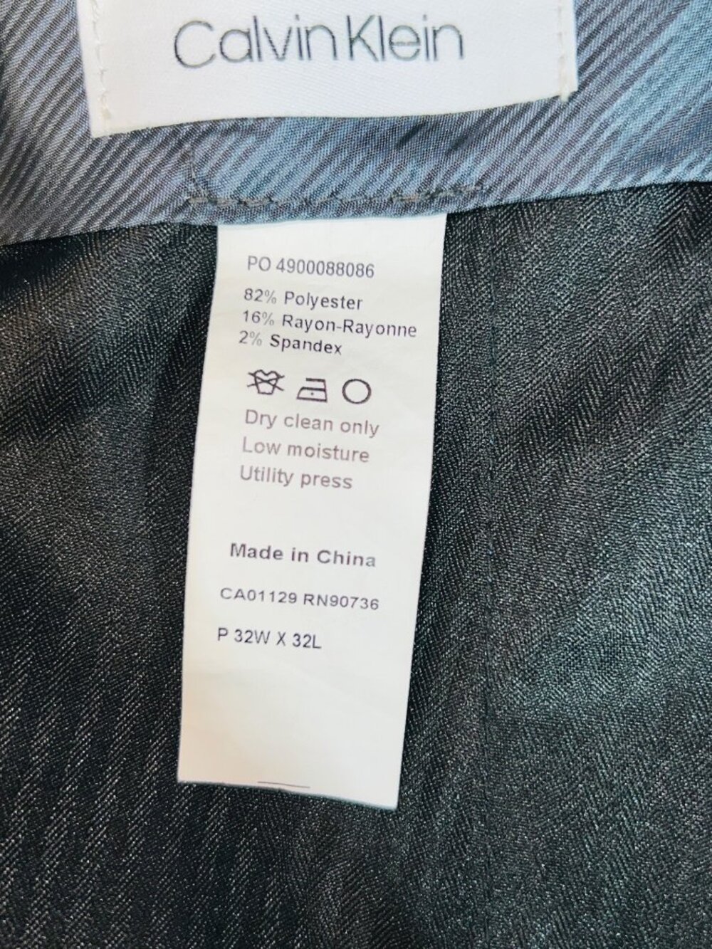 2 pc Calvin Klein Mens Blue Suit Two-Button Blazer 38R w Dress Pants 32W x32 - Picture 11 of 11